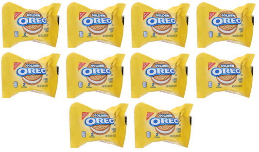 Oreo Golden Sandwich Cookies (Pack of 10. 2 Cookies Per Pack, total of 20 Cookies)