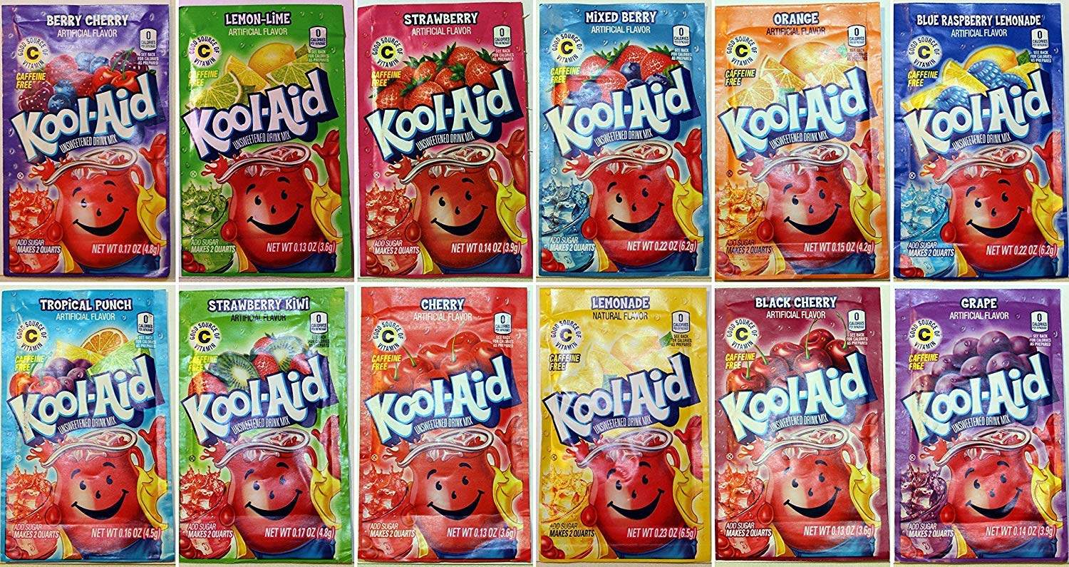 Kool Aid Drink Flavors Variety - 18 Flavor Mix, Pack | Ubuy Kool Aid Drink Flavors Variety - 18 Flavor Mix, Pack | Ubuy