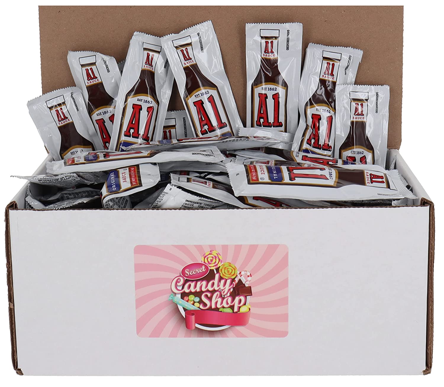 A1 Steak Sauce 220-Pack; Single Serve Packets Bundle plus 3 My Outlet Mall  Resealable Portable Storage Pouches 