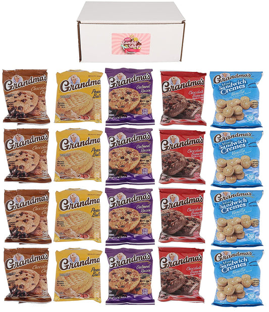 Grandma's Cookies In Box (Pack of 20, Total of 40 Cookies)