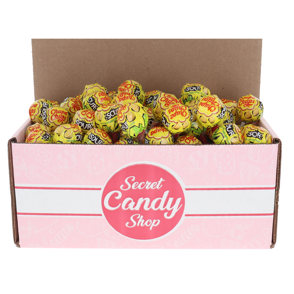 Chupa Chups Lollipops - Sour Lemon - Pack of 40