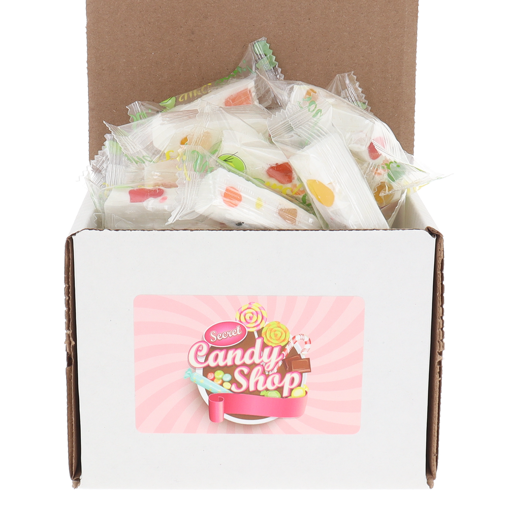 SECRET CANDY SHOP Jujube Nougats Soft Chewy Fruit Candy Bulk in Box (Sour)