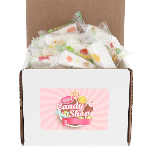 SECRET CANDY SHOP Jujube Nougats Soft Chewy Fruit Candy Bulk in Box (Sour)