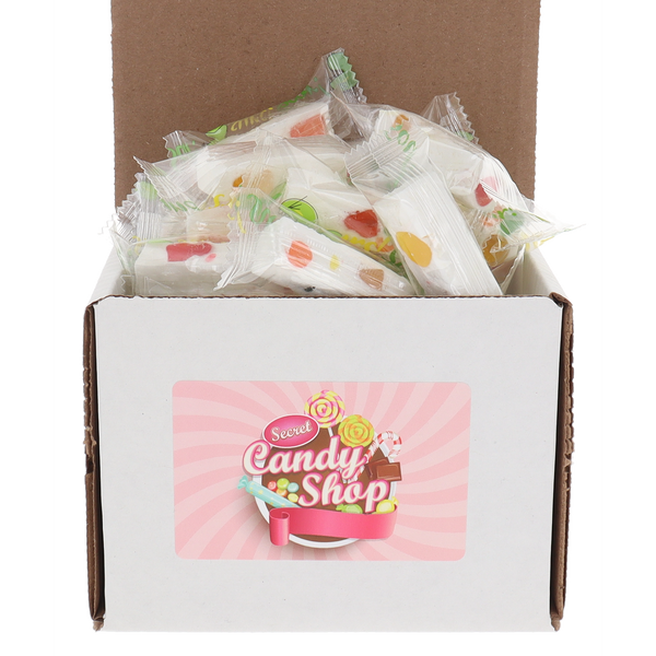 SECRET CANDY SHOP Jujube Nougats Soft Chewy Fruit Candy Bulk in Box (Sour)