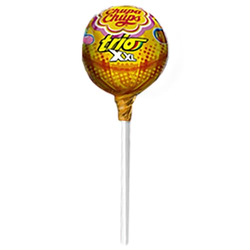 Chupa Chups XXL Trio Lollipops With Gum - Mango Orange