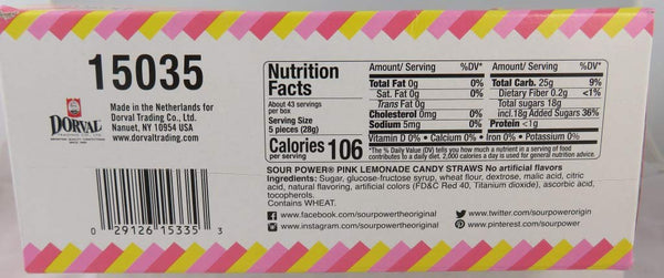 Sour Power Straws Individual Flavors Pack of 1