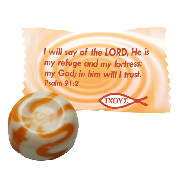 Scripture Candy - Peaches & Cream Hard Candy (Individually Wrapped)