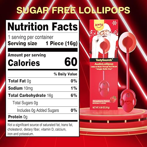 Amos Audio Lollipop - Strawberry Flavor