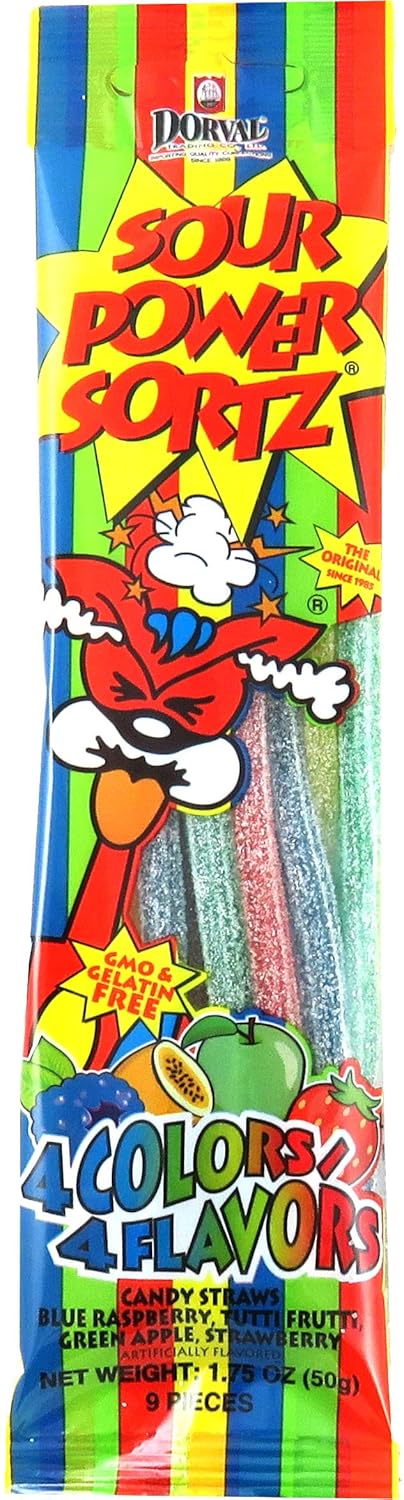 Sour Power Straws Individual Flavors Pack of 1