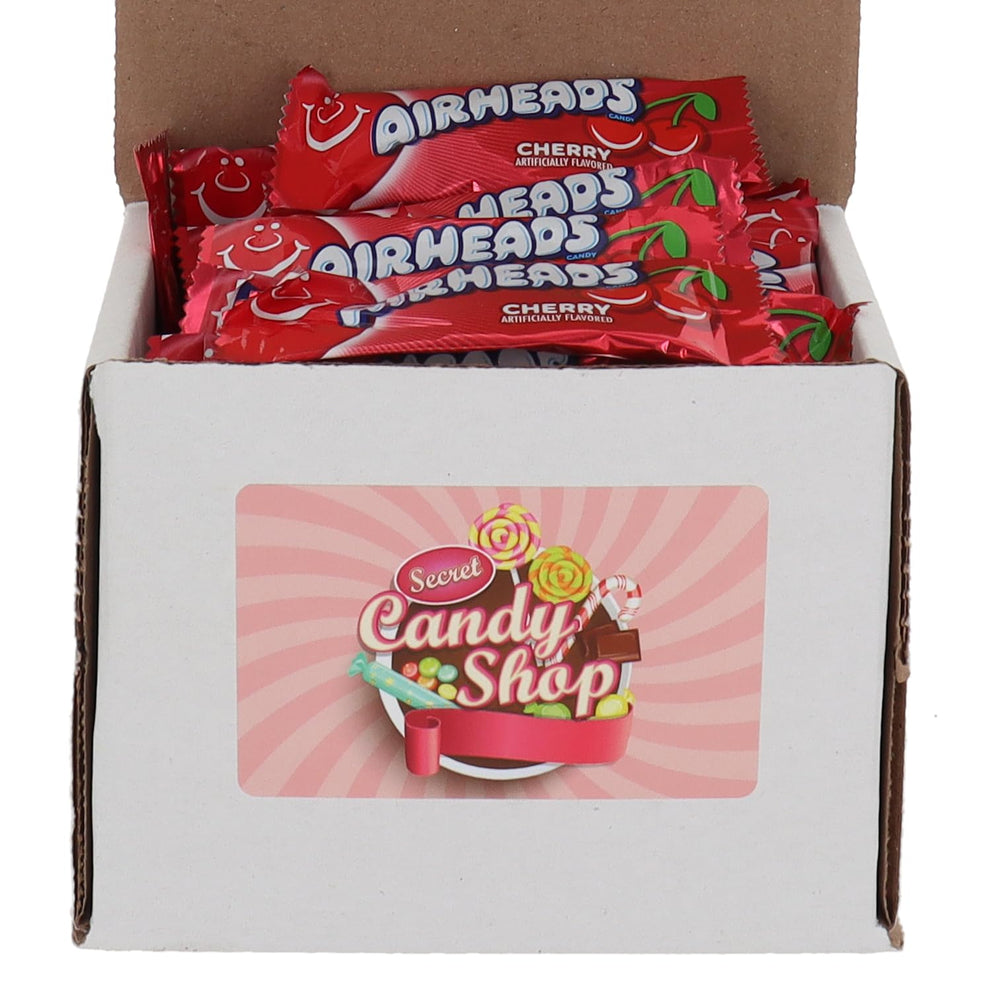 AirHeads Taffy Mini Candy Bulk in Box (Individually Wrapped) (Cherry)