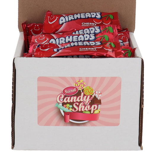 AirHeads Taffy Mini Candy Bulk in Box (Individually Wrapped) (Cherry)