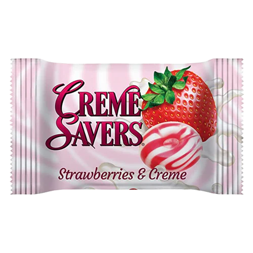 Creme Savers Hard Candy - Strawberries & Creme (Individually Wrapped)