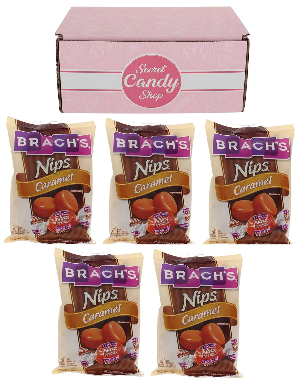 Nips Hard Candy (Caramel) Peg Bags