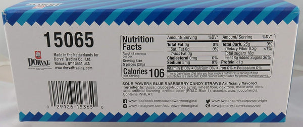 Sour Power Straws Individual Flavors Pack of 1