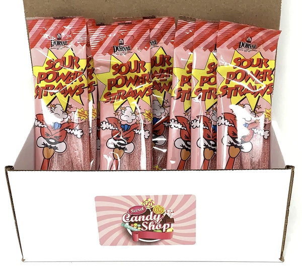 Sour Power Straws Individual Flavors In box (Pack of 8)