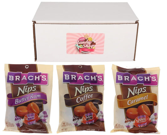 Nips Hard Candy (Variety of 3 Flavors) Peg Bags