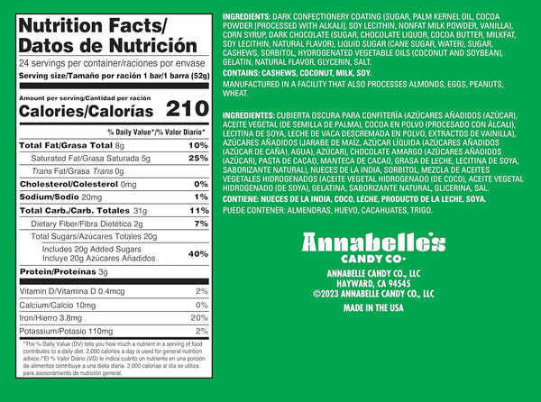 Annabelle Rocky Road Mint 1.65oz Candy Bars Bulk 24 Count