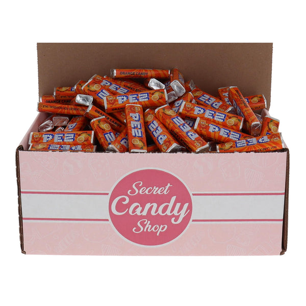 PEZ Candy Refill Candies Bulk in Box (Individually Wrapped) (Orange)