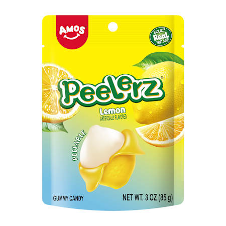 Amos Peelerz Lemon Gummy Candy - Peg Bag