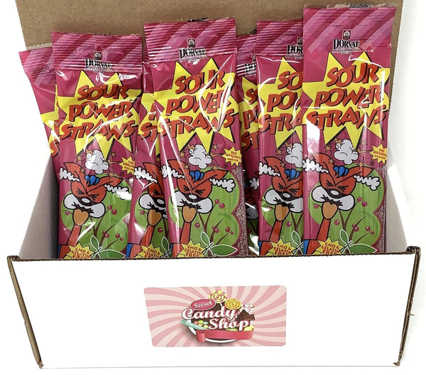 Sour Power Straws Individual Flavors In box (Pack of 8)
