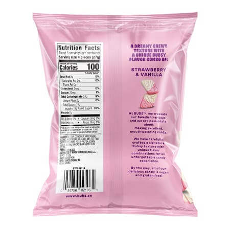 Bubs Strawberry Vanilla Sour Diamonds - 5.5 oz Bag