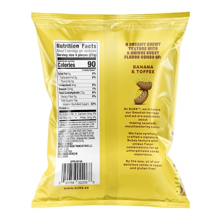 Bubs Banana Toffee Ovals - 5.5 oz Bag