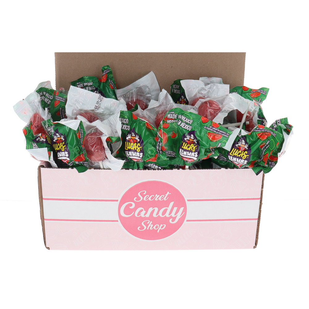 Lucas Lenwas Watermelon Lollipops (Individually Wrapped)