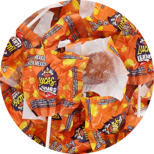 Lucas Lenwas Mango Lollipops (Individually Wrapped)