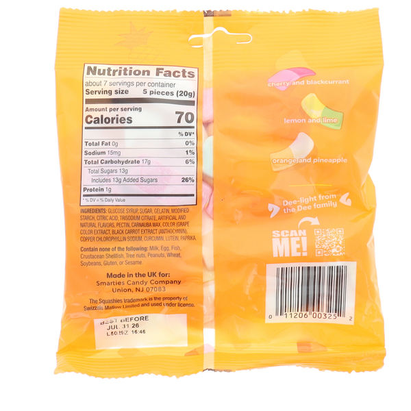 Smarties Squashies Mixed Fruit Flavored Candy 5oz