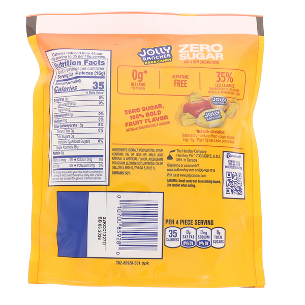 Jolly Rancher Zero Sugar Free Hard Candy Tropical