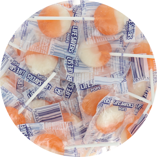 Life Savers Swirled Lollipops - Orange & Vanilla (Individually wrapped)