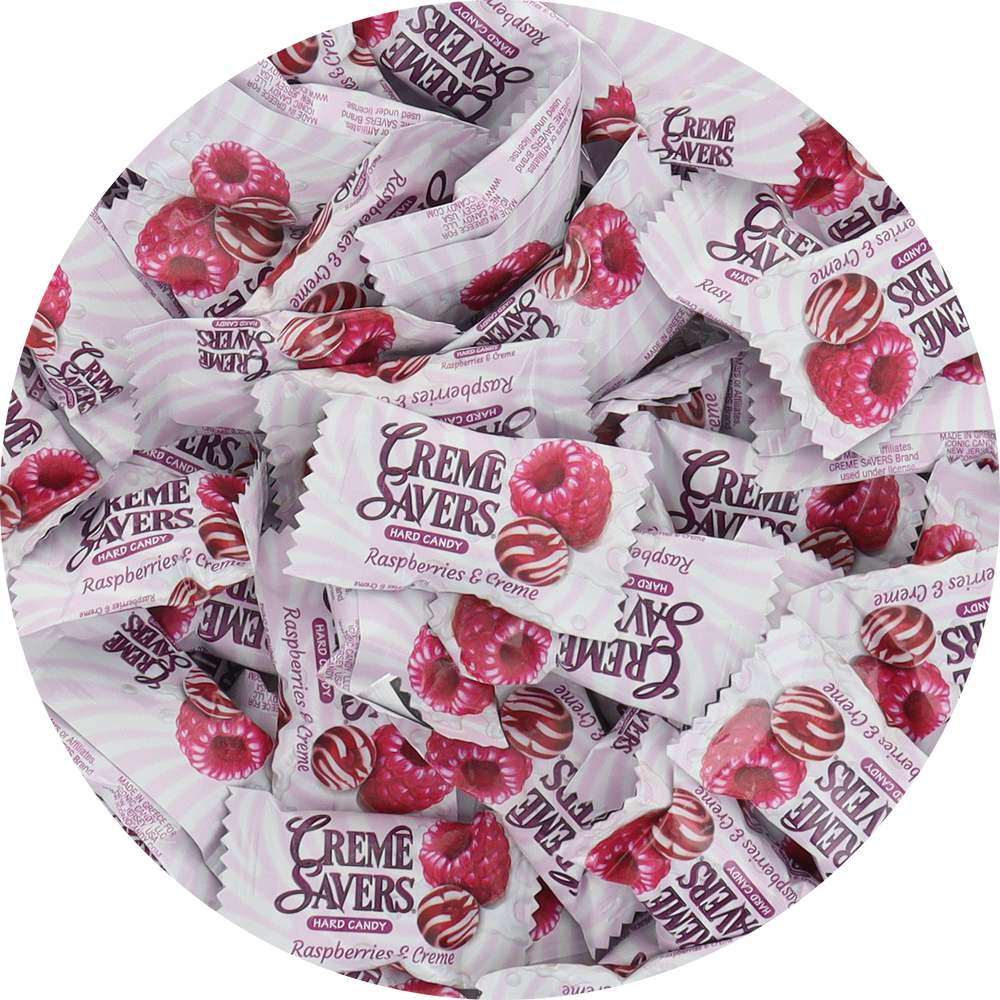 Creme Savers Hard Candy - Raspberries & Creme (Individually Wrapped)