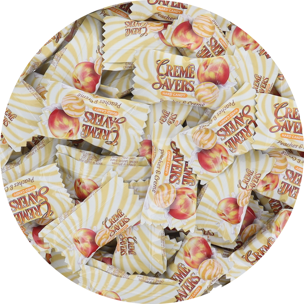 Creme Savers Hard Candy - Peaches & Creme (Individually Wrapped)