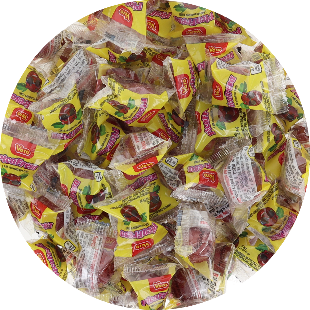 Vero PicaFresa Spicy Strawberry Gummies (Individually Wrapped) - Mexican Candy
