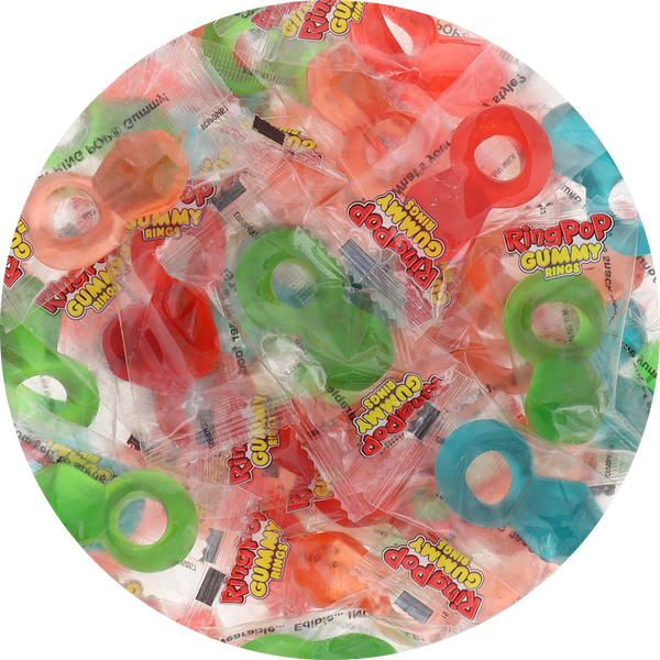 Ring Pop Gummy Rings Candy (Individually Wrapped) - 4 Flavors Bulk in Box