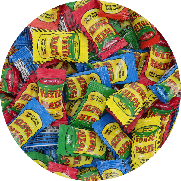 Toxic Waste Hazardously Sour Assorted Candy (Individually Wrapped) Bulk