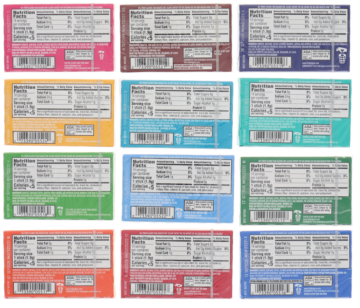 Trident Sugar Free Assorted Gum - Multiple Pack Sizes