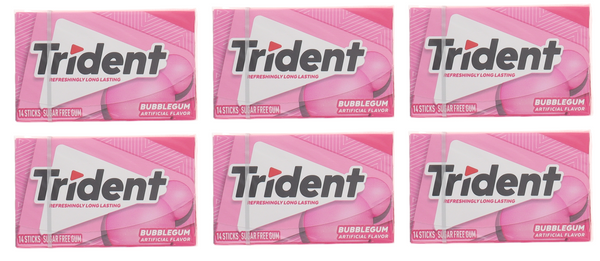 Trident Sugar Free Gum - Bubble Gum Flavor