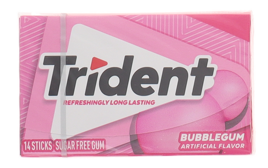 Trident Sugar Free Gum - Bubble Gum Flavor