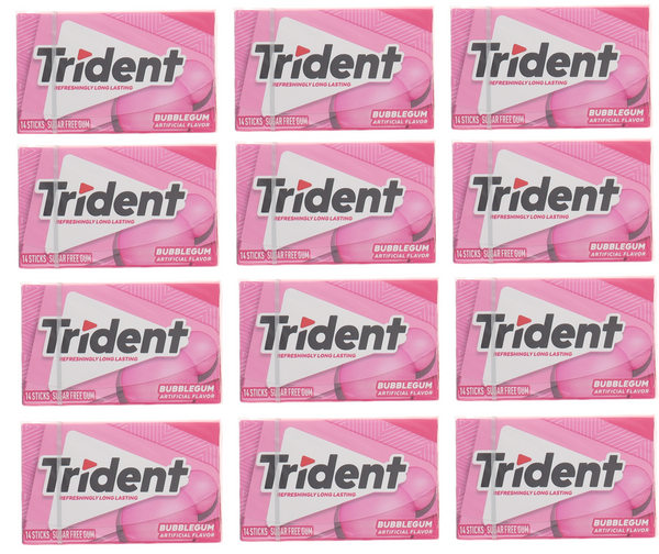 Trident Sugar Free Gum - Bubble Gum Flavor