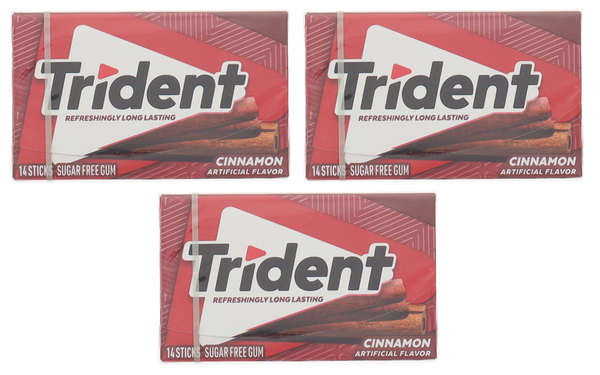 Trident Sugar Free Gum - Cinnamon Flavor