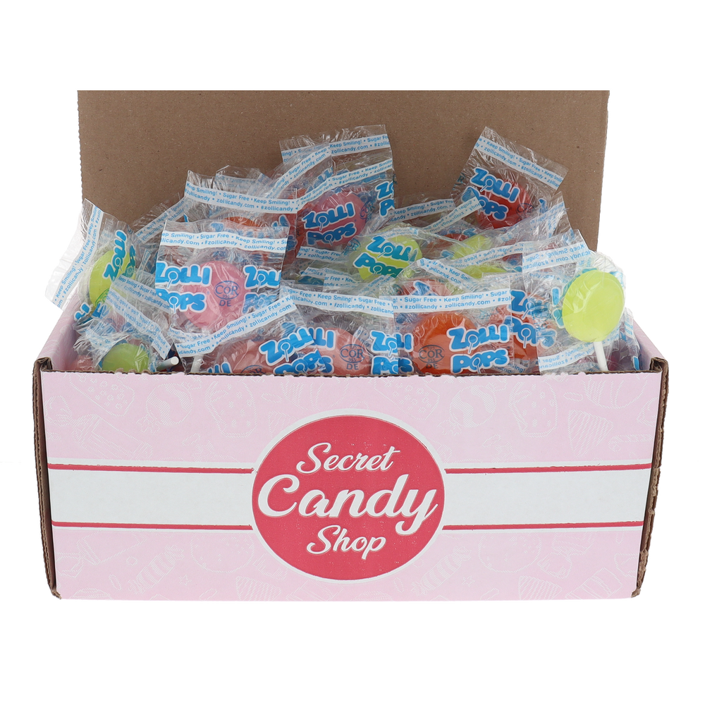 Zollipops Sugar Free Tropical Assorted Lollipops (Individually Wrapped)