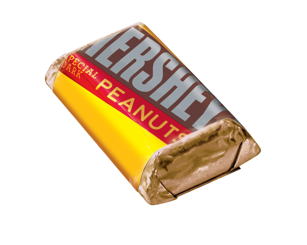 Special Dark Chocolate With Peanuts Mini Hershey Candy Bar in Box (Individually Wrapped)