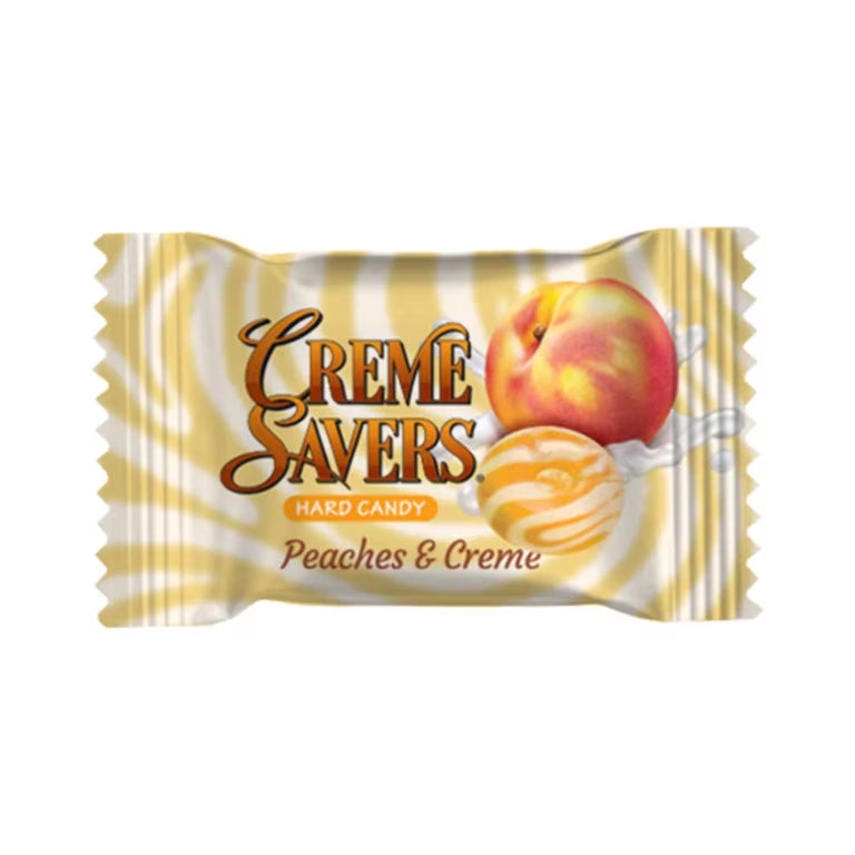 Creme Savers Hard Candy - Peaches & Creme (Individually Wrapped)