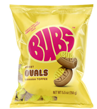 Bubs Banana Toffee Ovals - 5.5 oz Bag