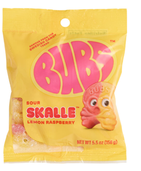 Bubs Lemon Raspberry Sour Skalle (Skulls) – 5.5 oz Bag