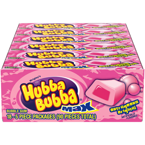 Hubba Bubba Max Bubble Gum Original 18 Pack