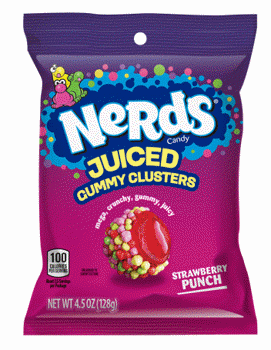 Nerds Juiced Gummy Clusters Candy 4.5oz Strawberry Punch Flavor