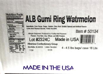 Albanese Watermelon Rings Bulk 4.5 LB