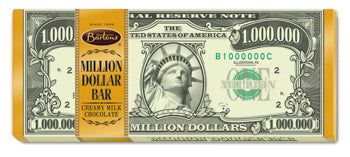 Barton's Million Dollar Milk Chocolate Bars - Pack of 12 (2oz Each)